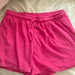 NEW WITH TAGS Edikted pink terry cloth shorts